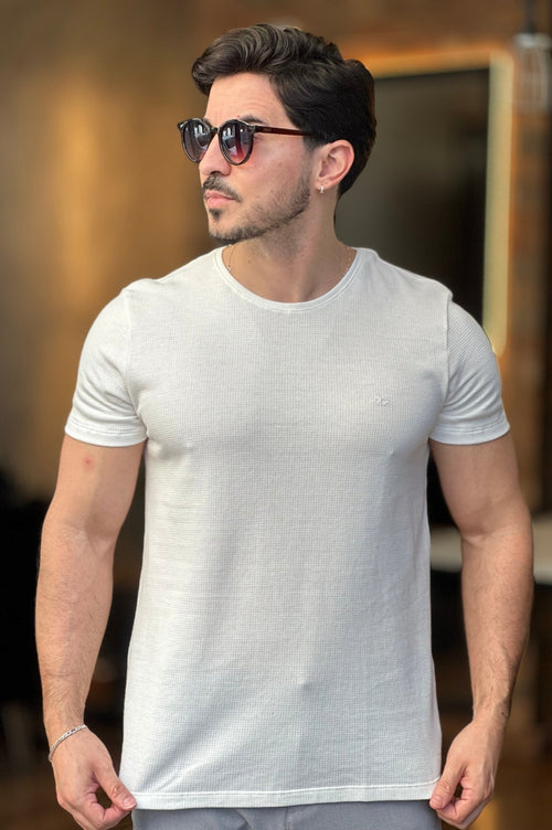 Camiseta Texturizada Off White Docthos