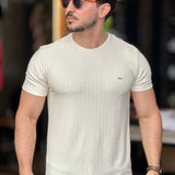 Camiseta Texturizada Bege Docthos
